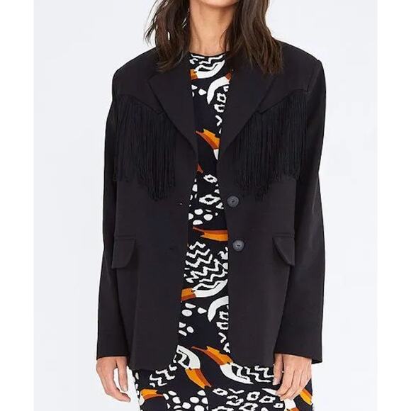 Farm Rio oversized black western blazer sz M - Picture 2 of 8